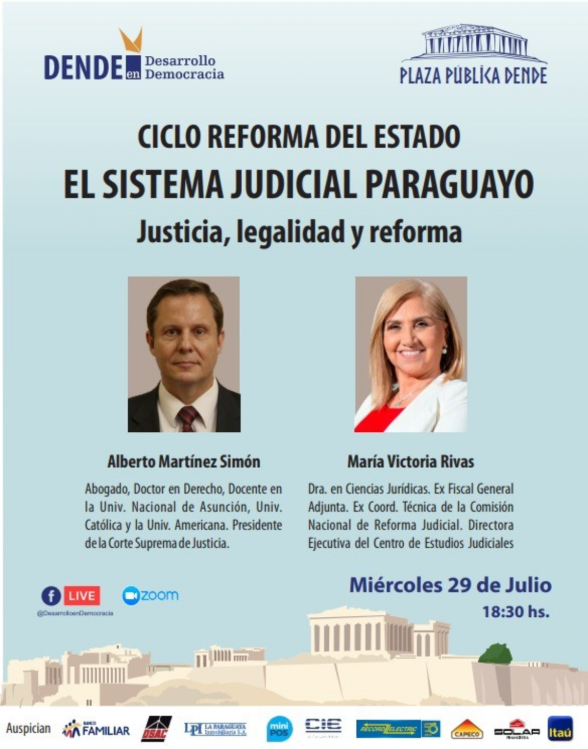Se realizará el conversatorio “Sistema Judicial paraguayo: justicia, legalidad y reforma”.