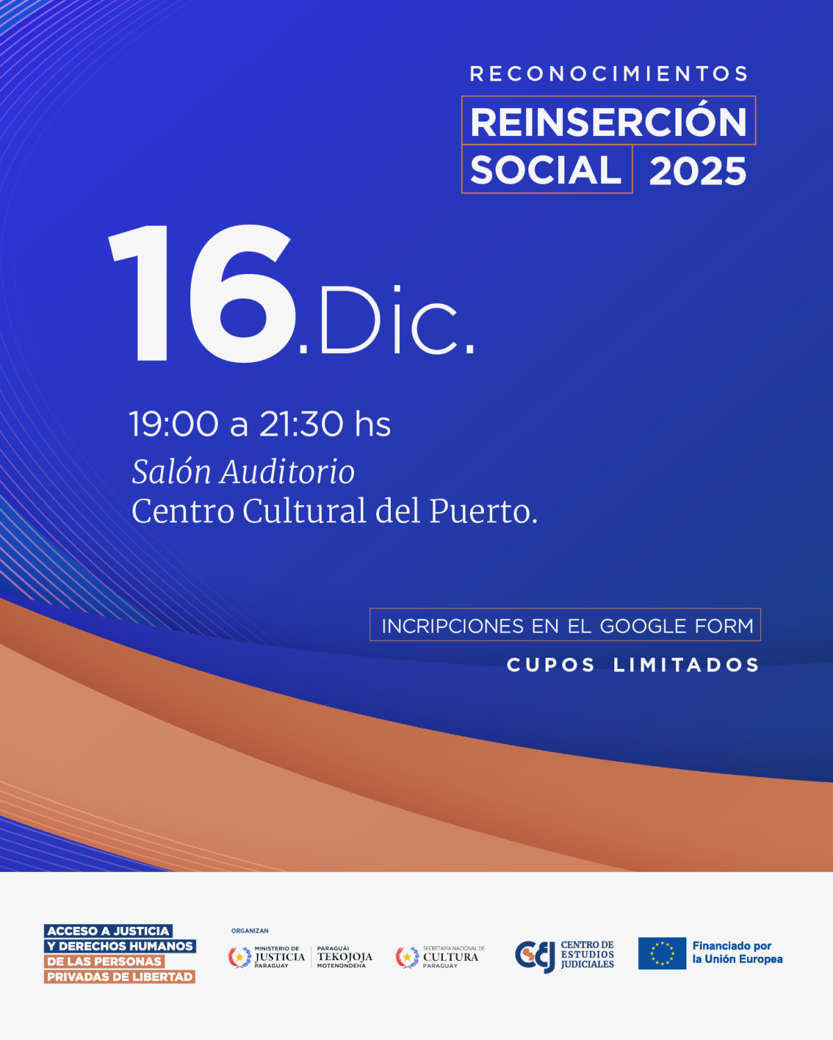 El CEJ y el Ministerio de Justicia otorgarán reconocimiento a Organizaciones que Apuestan por la Reinserción Social