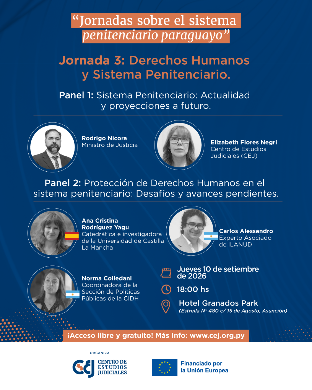 Participá de la Tercera Jornada sobre el Sistema Penitenciario Paraguayo.