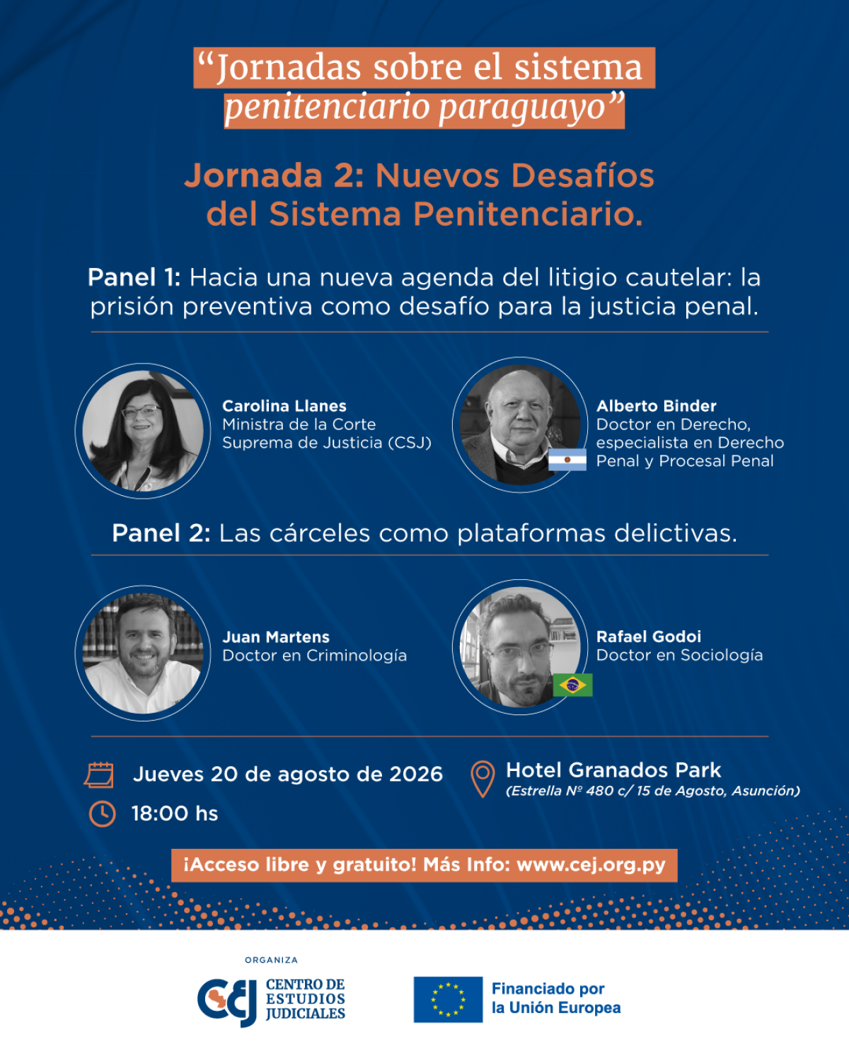 Participá de la Segunda Jornada sobre el Sistema Penitenciario Paraguayo
